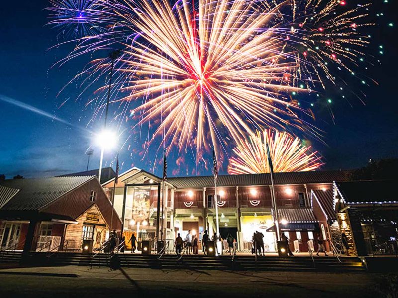 Spectacular fireworks over Skylands Stadium