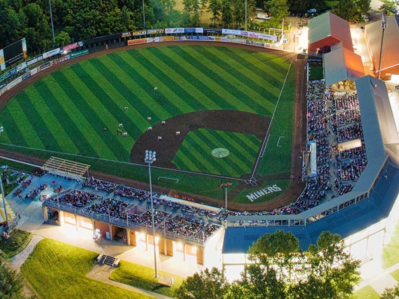 Aerial view of Skylands Stadium